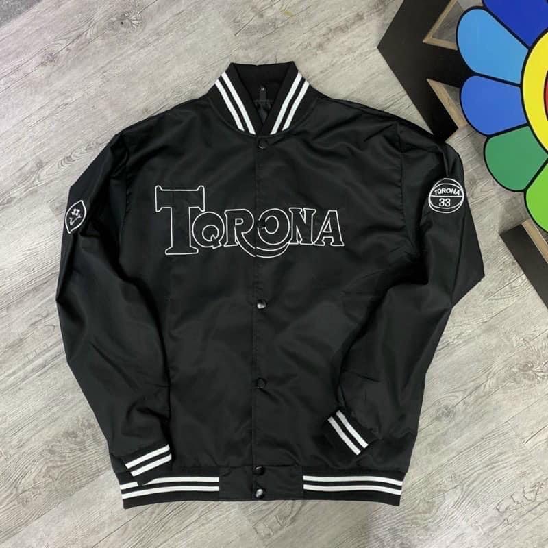 Áo khoác dù bomber unisex form rộng TORONA bóng chày nam nữ thời trang