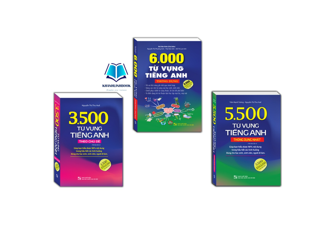 Sách - Combo 3c - 3500 từ vựng tiếng Anh theo chủ đề & 5500 từ vựng tiếng Anh thông dụng & 6000 từ vựng tiếng anh