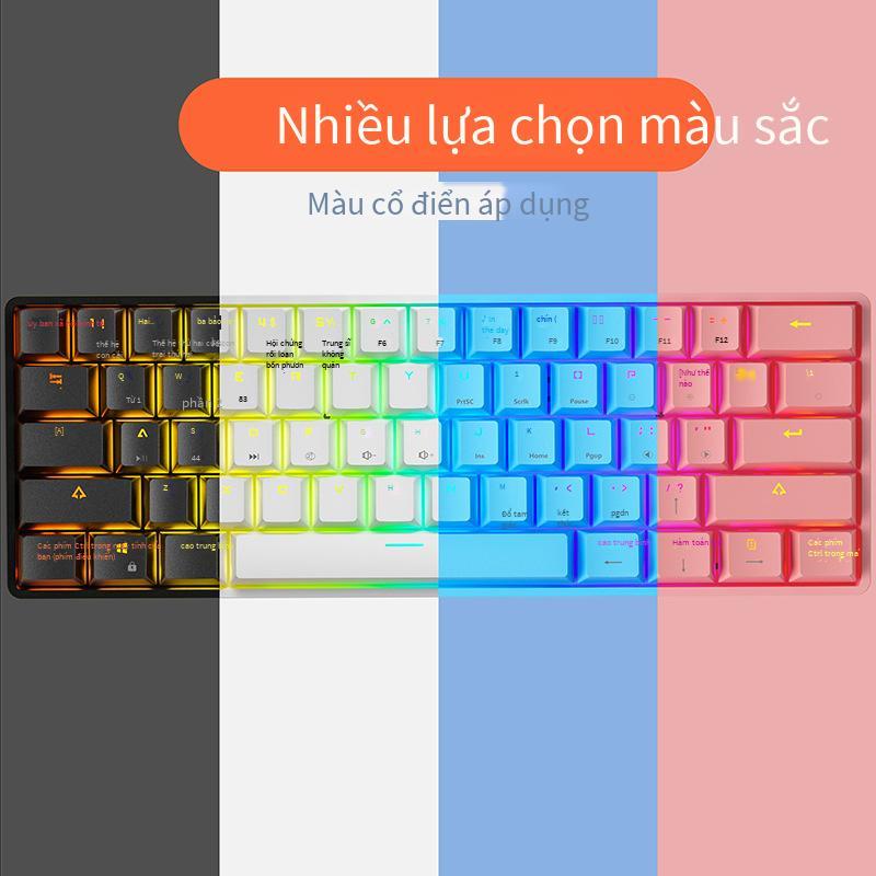 Đảm Bảo Chất Lượng Nứt K28 Bàn Phím Cơ Bluetooth Điện Thoại Di Động Máy Tính Bảng Dual-Chế Độ RGB Game 61 Phím Bàn Phím Cơ