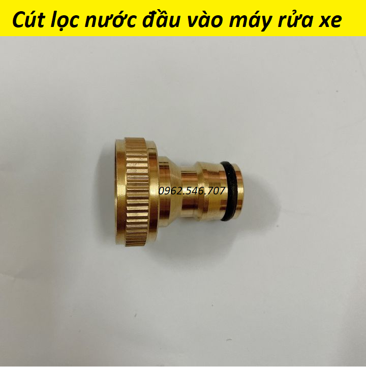 Đầu lọc nước đồng - Cút lọc nước đầu vào máy rửa xe áp lực cao