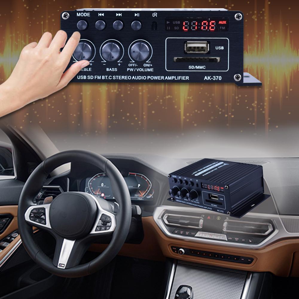 AK170 Mini Audio Power Amplifier Portable Sound Amplifier Speaker Amp for Car and Home
