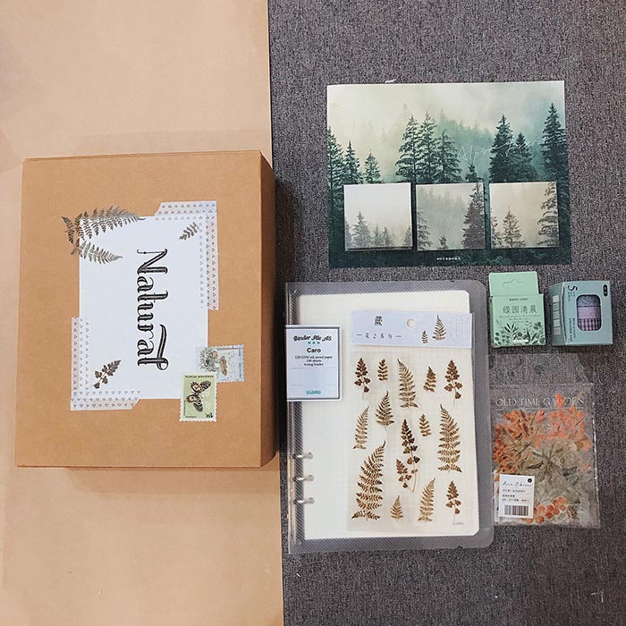 Quà tặng LuvGift set trang trí sổ Bullet Journal Natural Luv99