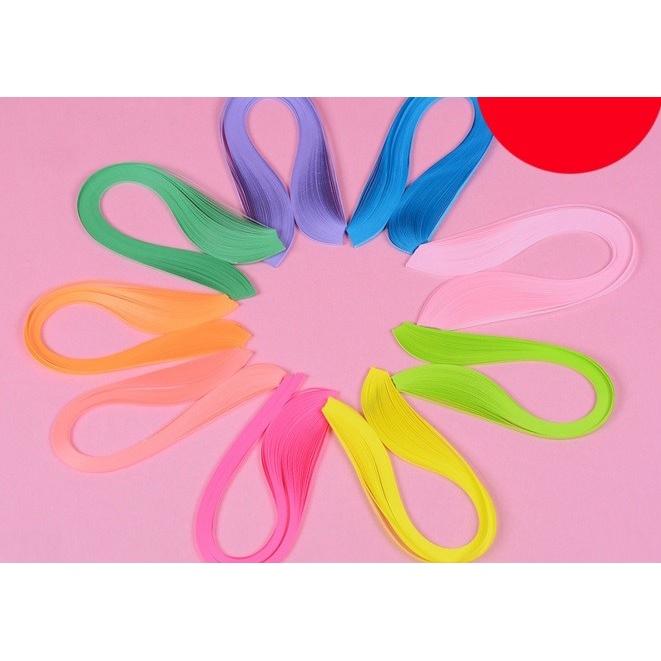 Giấy quilling 5mm, 7mm, 10mm - gam màu cam, đỏ, trắng, nâu, đen