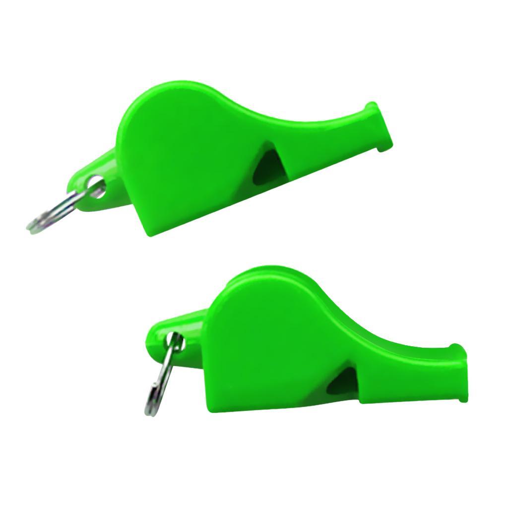 2-5pack Emergency Survival Plastic Whistle Marine Safety Camping Boating green