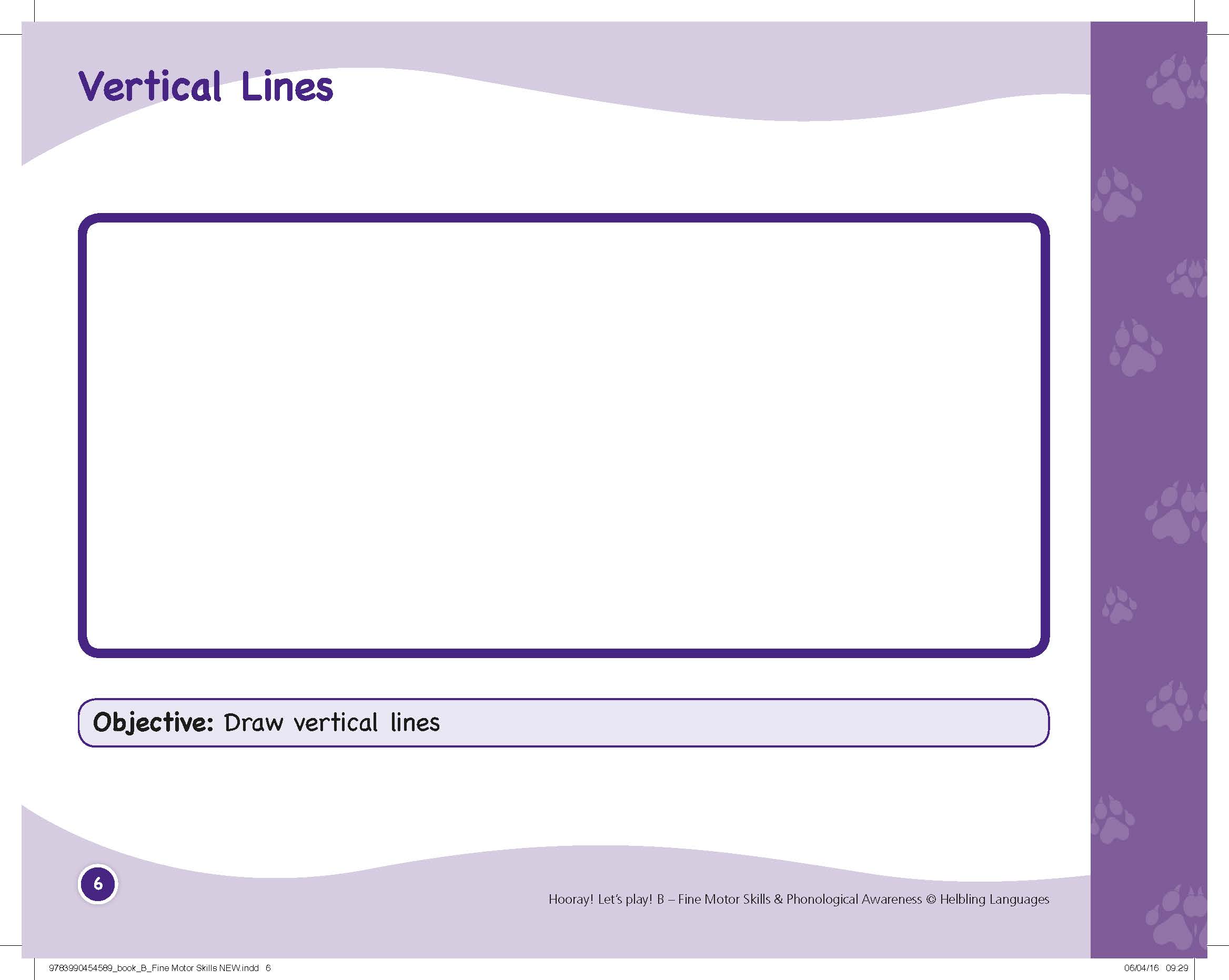 Hooray Let's Play Level B Fine Motor Skills & Phonological Awareness Activity Book