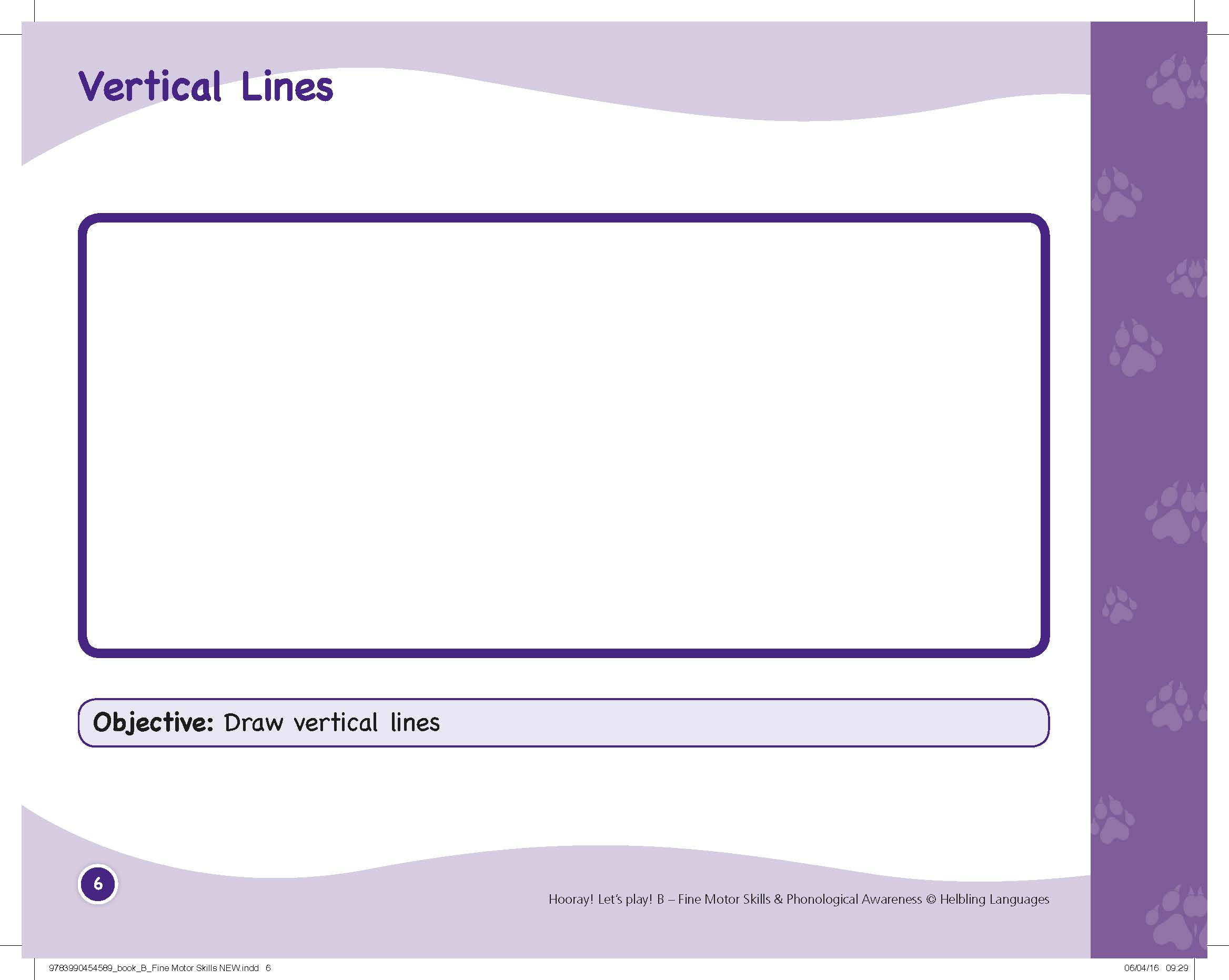 Hooray Let's Play Level B Fine Motor Skills &amp; Phonological Awareness Activity Book