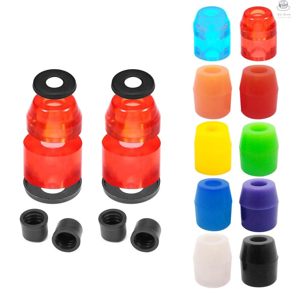Skateboard Bushings Longboard Truck Rebuild Kit Bushings Washers Pivot Cups for 2 Trucks