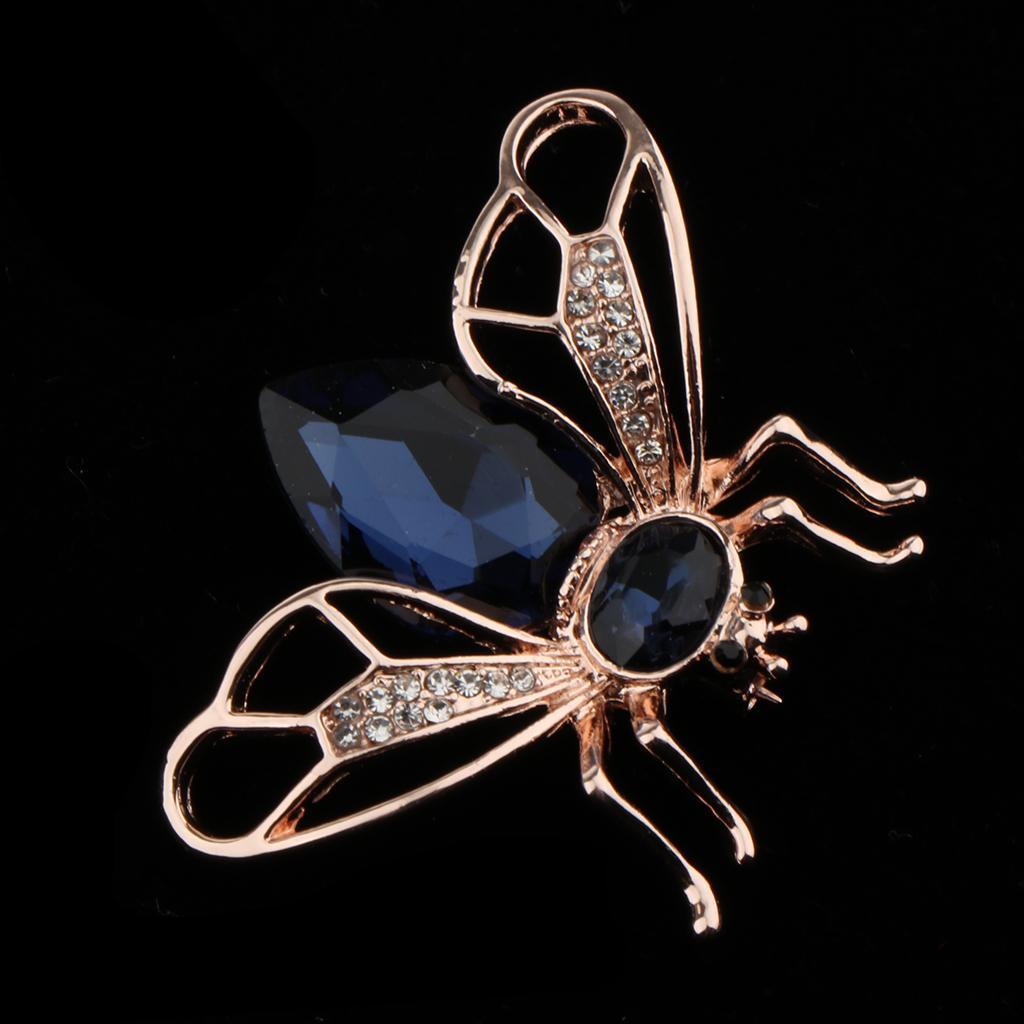 2pcs Crystal Rhinestone Insect Bee Brooches Pins for women Jewelry Gift