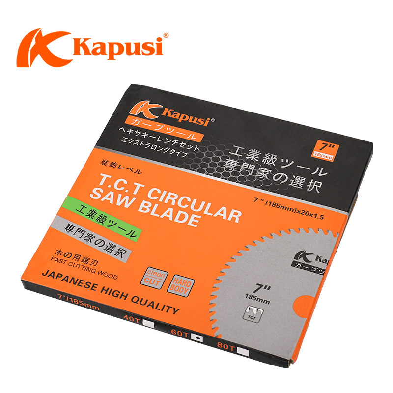 Lưỡi cưa đĩa cắt gỗ KAPUSI Nhật Bản đường kính 110-180mm, số răng 30-60, hợp kim, Bh 12 tháng