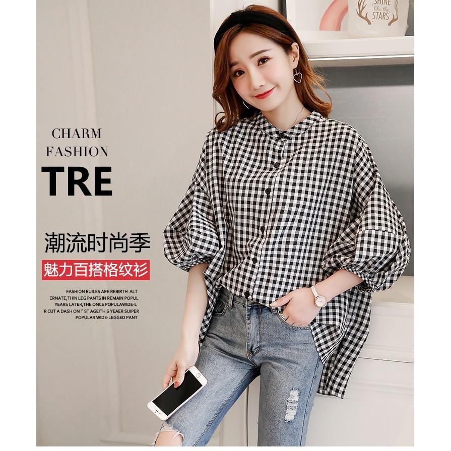 ÁO PHOM RỘNG SỌC CARO