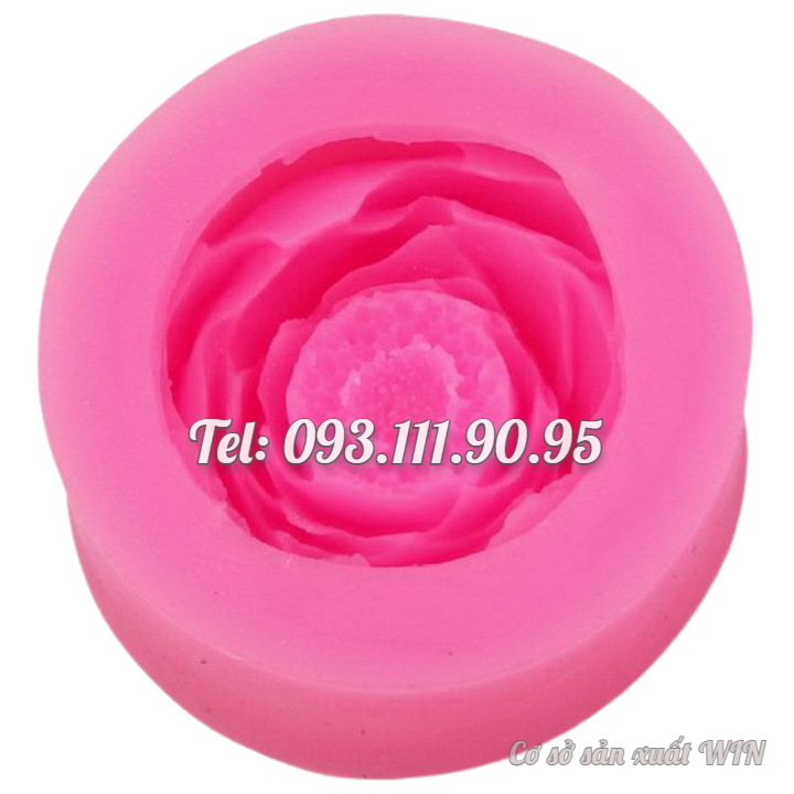 Khuôn silicon làm rau câu hoa hồng trà nhật loại 8 cm - Mã số 1255