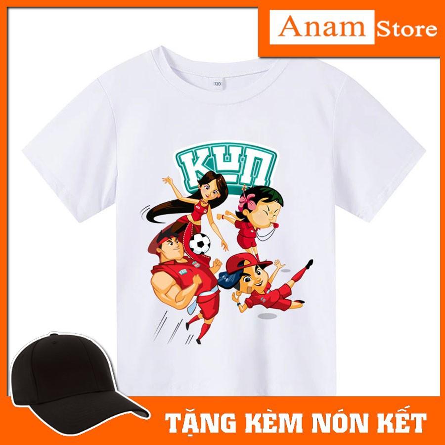 Áo thun trẻ em sữa kun 2, Tặng kèm nón kết, có size người lớn, Anam Store