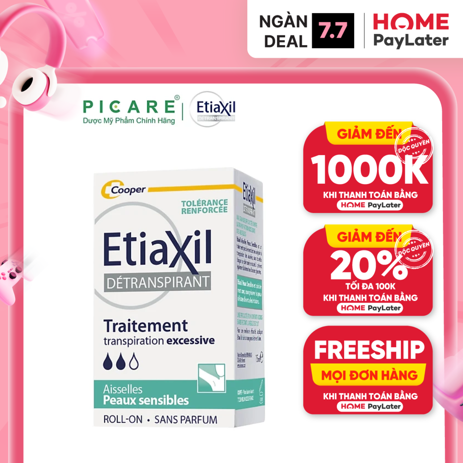 Etiaxil Treatment Dành Cho Da Nhạy Cảm 15ml