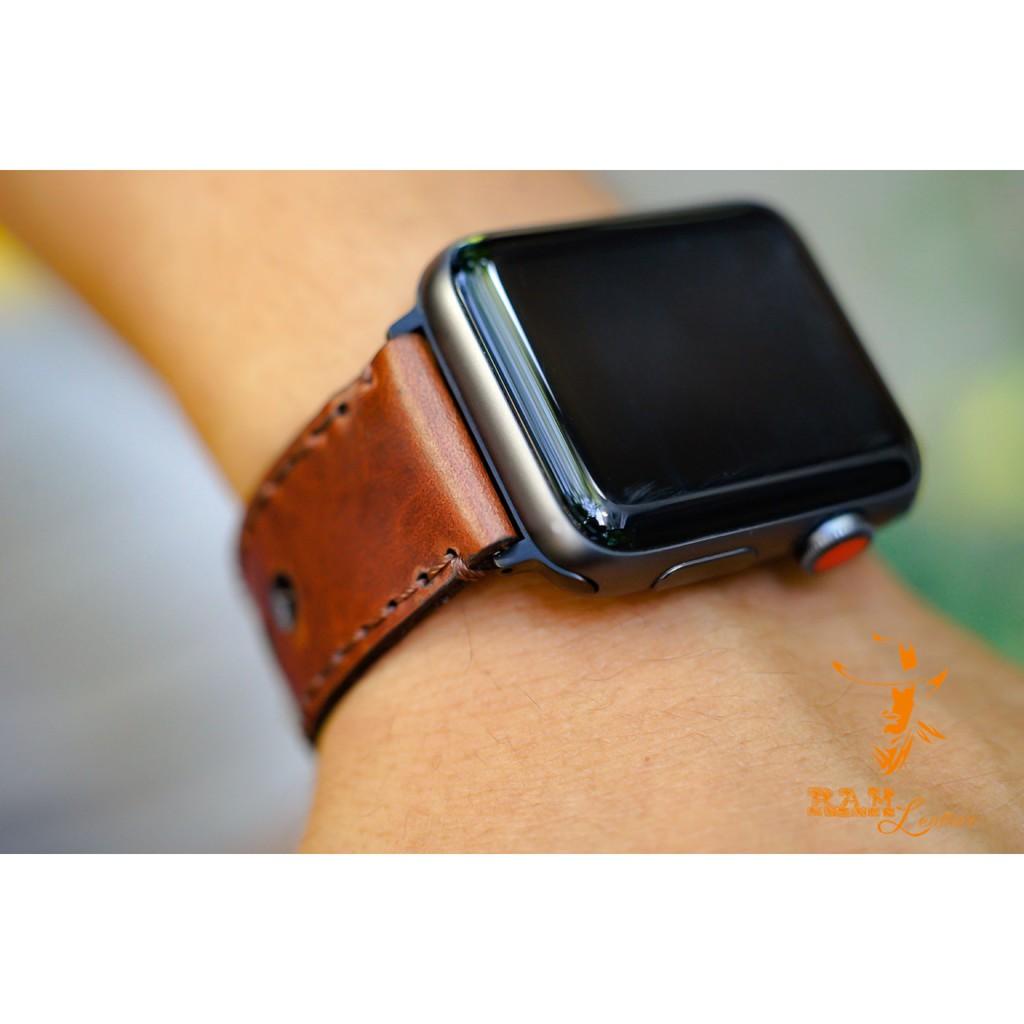 Dây đồng hồ da bò - RAM classic 1981 - da bò nâu socola cực đẹp - đủ size 18,20,22,24,casio,apple watch