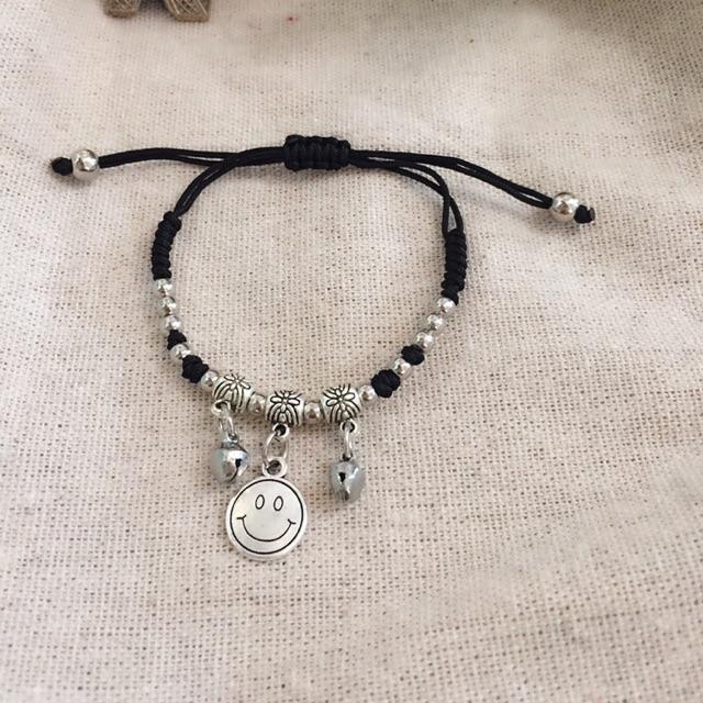 Vòng tay HandMade mặt cười phối chuông ms01