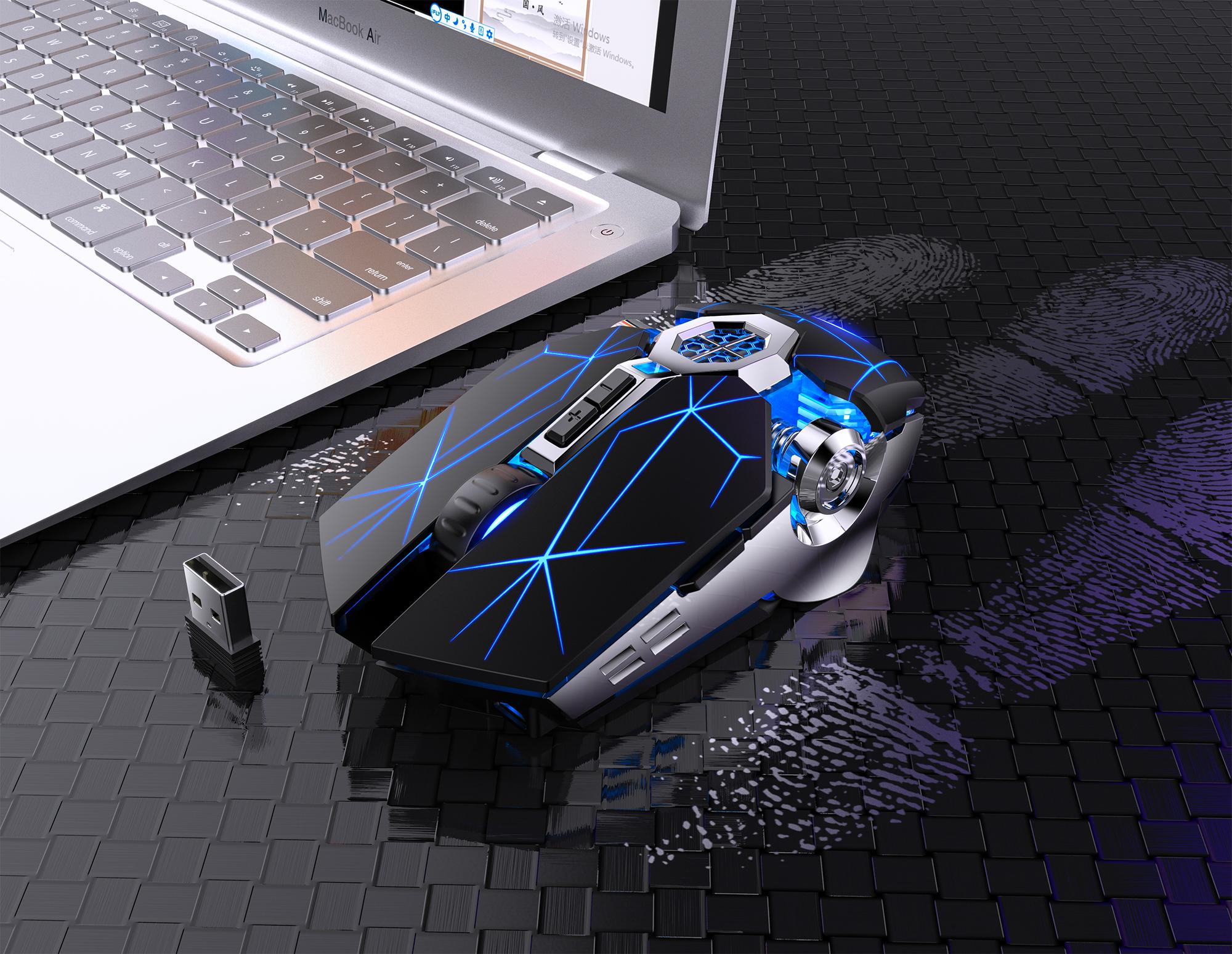 Nhiều Màu Sắc Wreless Chuột Led Backlit Công Thái Chuột Chơi Game Sạc Chuột Máy Tính Dành Cho Laptop Plus Trọng Lượng Silent Chuột