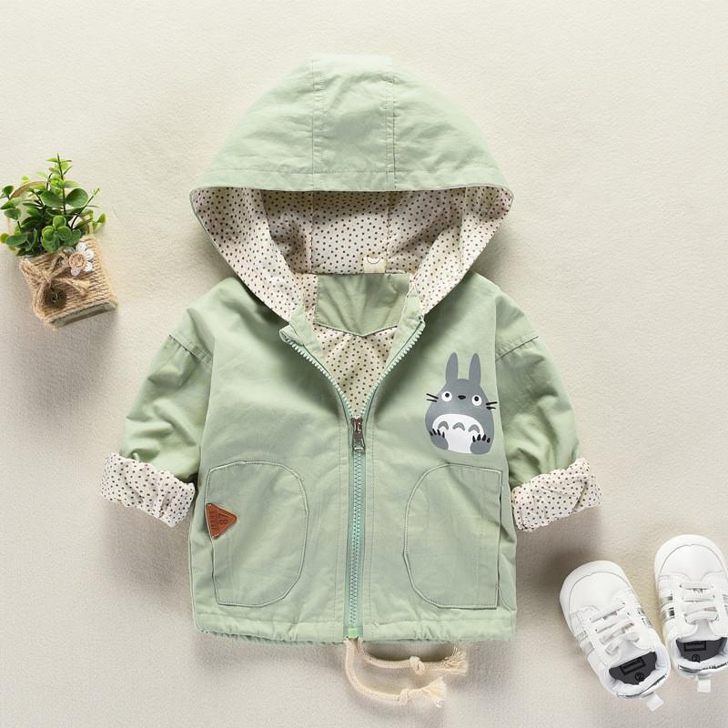 Sơ Sinh Bé Trai Quần Áo Bé Gái Mùa Xuân, Mùa Thu Áo Khoác Trẻ Em Áo Gió Hoạt Hình Dễ Thương Totoro Hoodie Bé Áo Khoác Trẻ Em Áo Khoác Ngoài 1-4Y