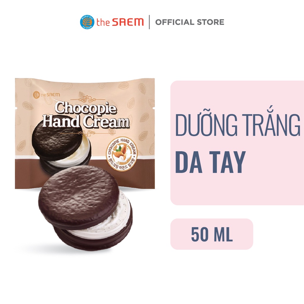 Kem dưỡng trắng da tay The Saem Chocopie Hand Cream Almond Milk (35ml)