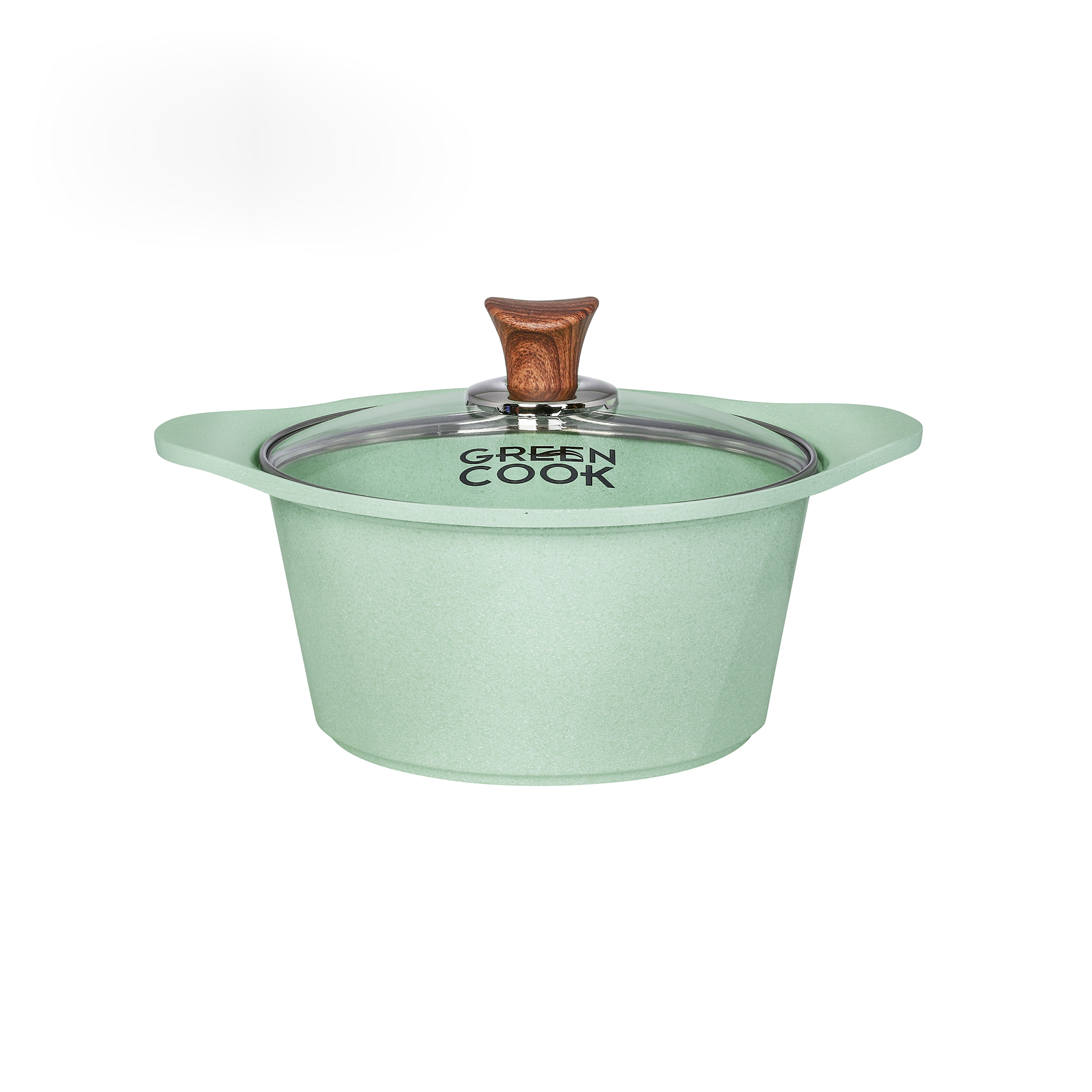 Bộ 3 nồi quánh đúc Ceramic nắp kính chống dính 5 lớp đáy từ Greencook GCS05 Size 18cm/20cm/24cm dùng cho bếp từ,bếp ga,bếp hồng ngoại,bếp củi-Hàng chính hãng