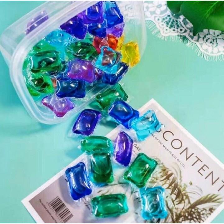 Hộp 30 viên giặt xả quần áo siêu sạch 3in1 Jielian Mengzhu