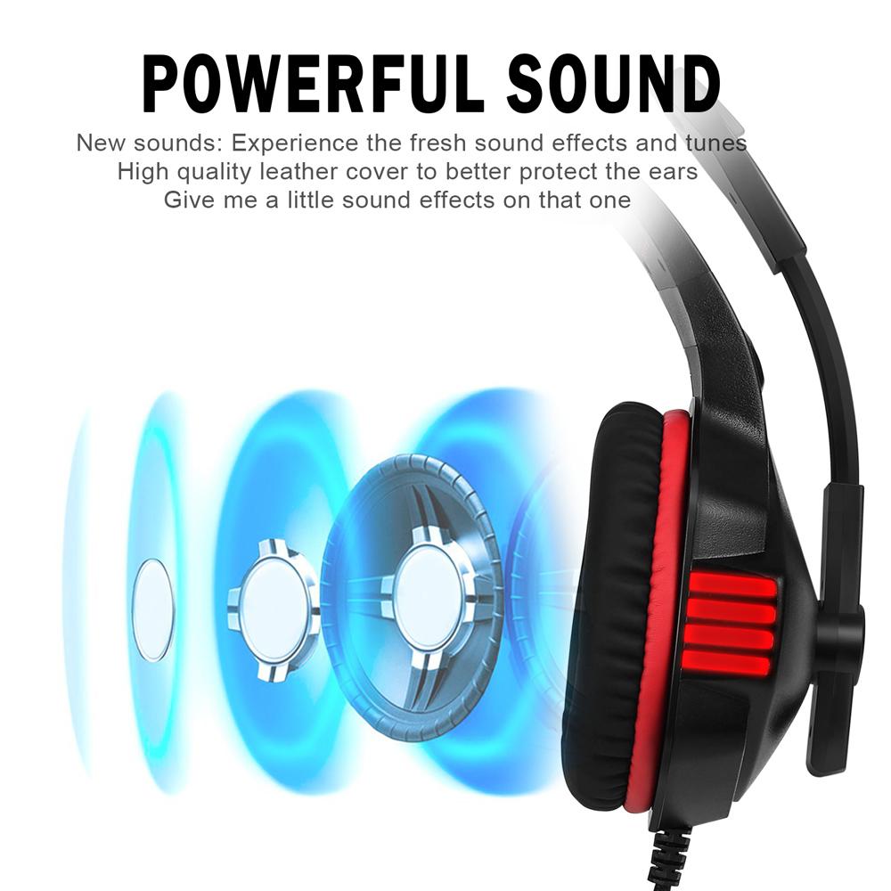 Tai nghe chơi game Hunterspider V-3 có dây 3.5mm loại bỏ tiếng ồn có micrô LED ánh sáng