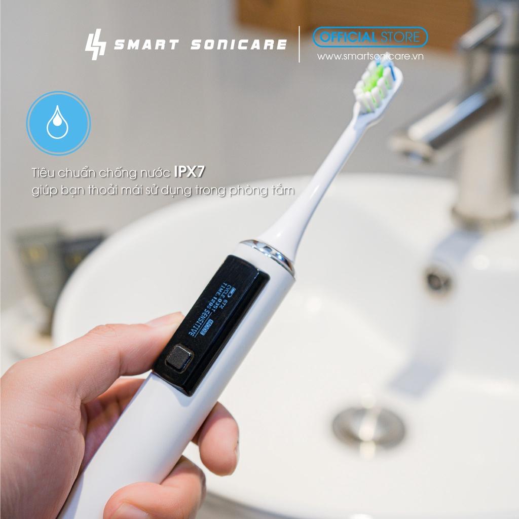 Đầu bàn chải thay thế cho bàn chải điện Smart Sonicare SS01- Trắng-làm sạch mảng bám, diệt vi khuẩn