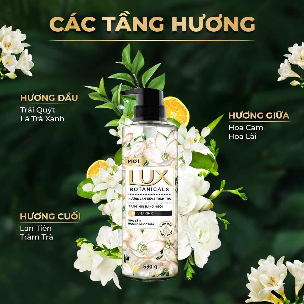 Sữa tắm Lux lan tiên tràm trà 530g