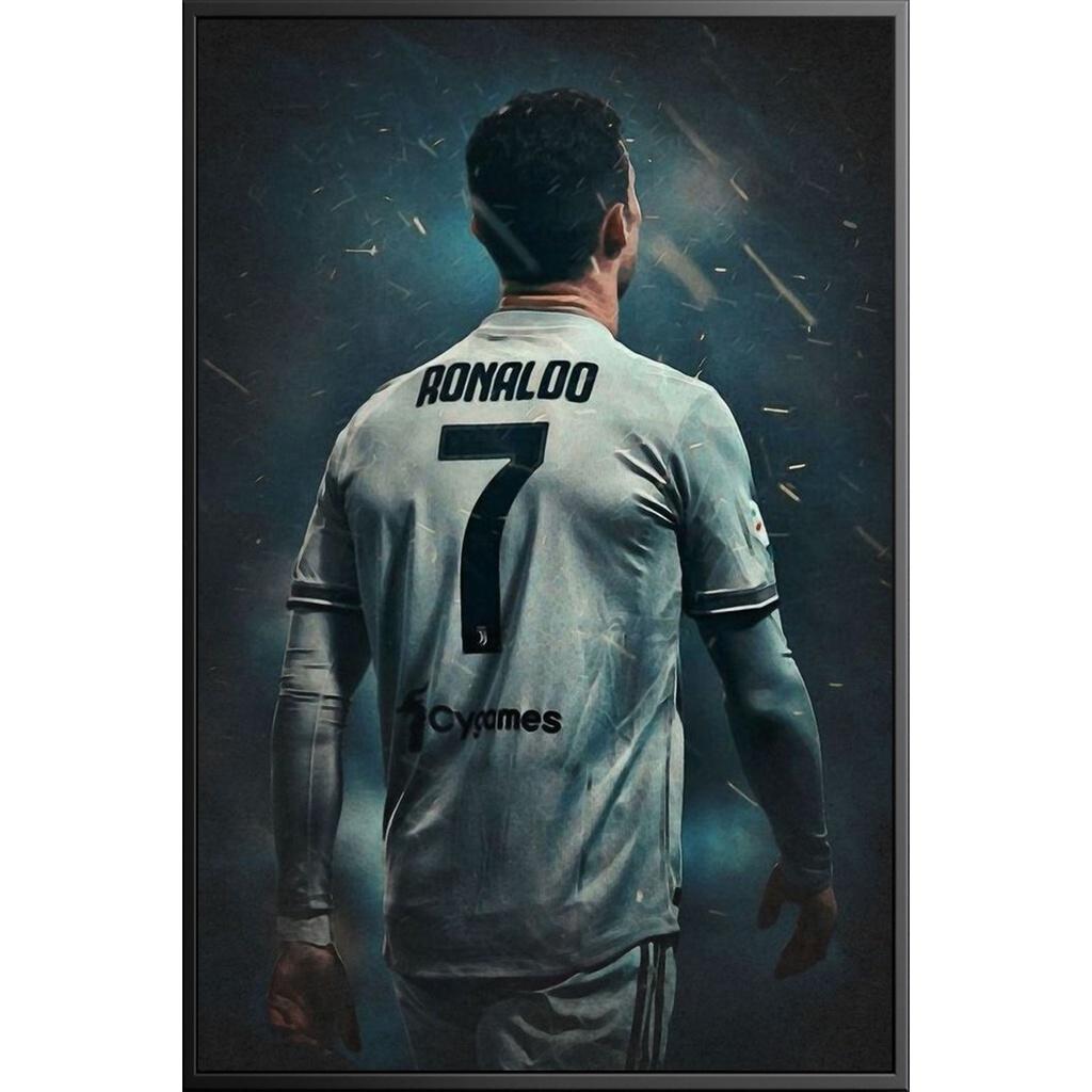 Tranh canvas treo tường RONALDO R7 + khung composite và đinh treo – decor phòng đẹp và ấn tượng