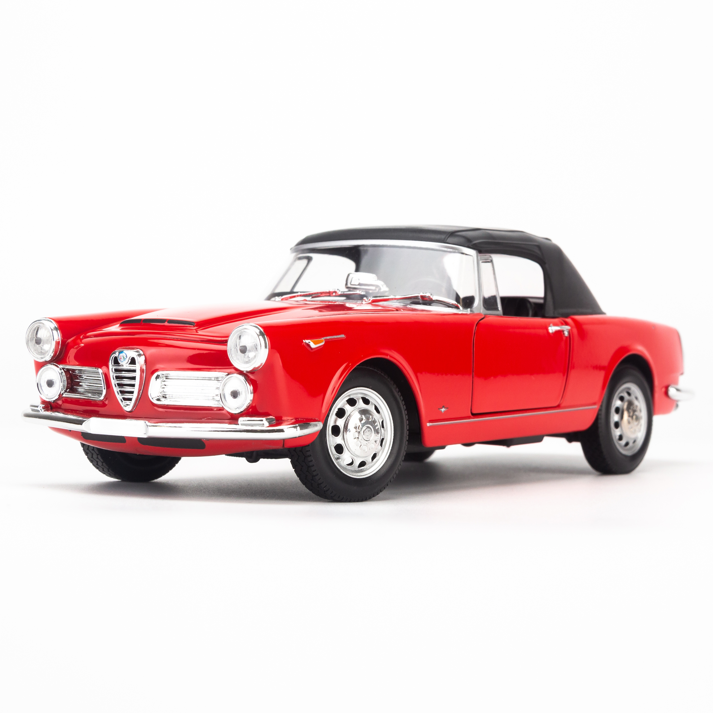 Mô hình xe Alfa Romeo Spider 2600 1960 - Soft Top 1:24 Welly Red-24003HW