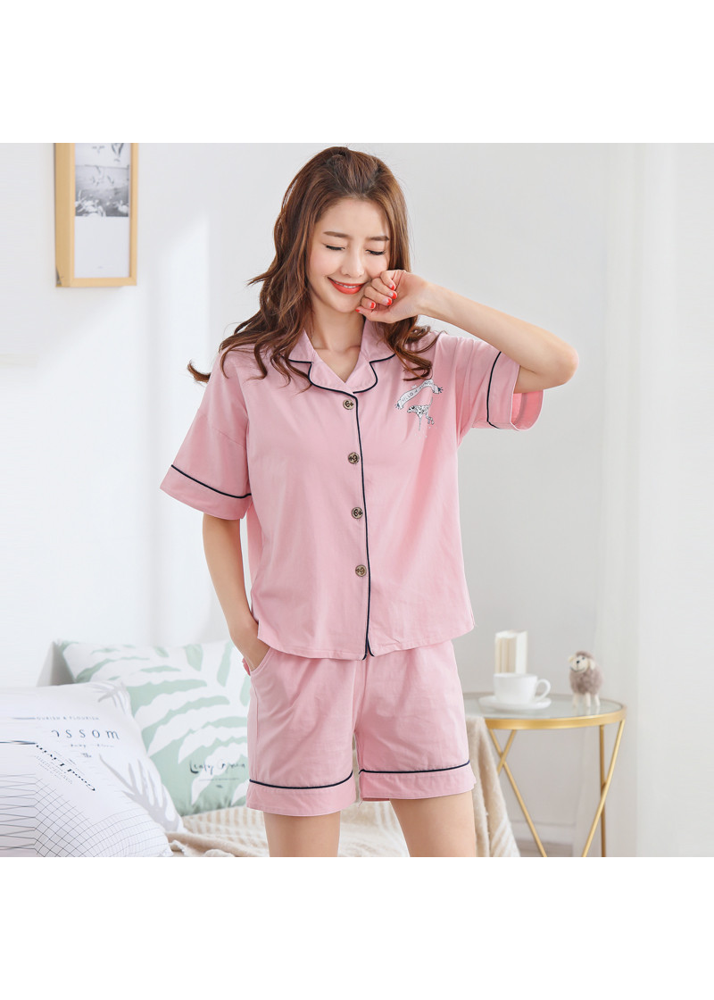 Đồ mặc nhà cổ lá sen- màu hồng