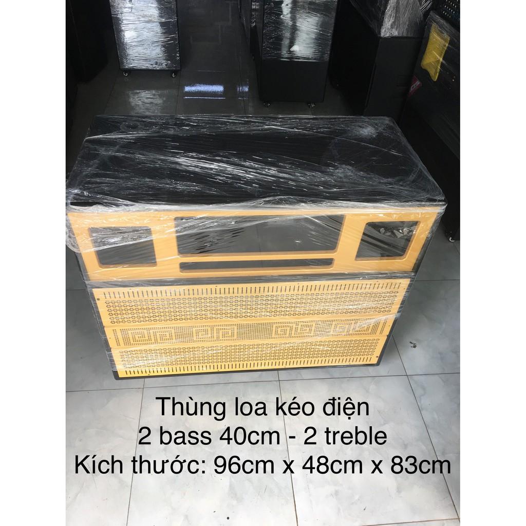 Thùng loa kéo điện 2 bass 40cm - 2 treble