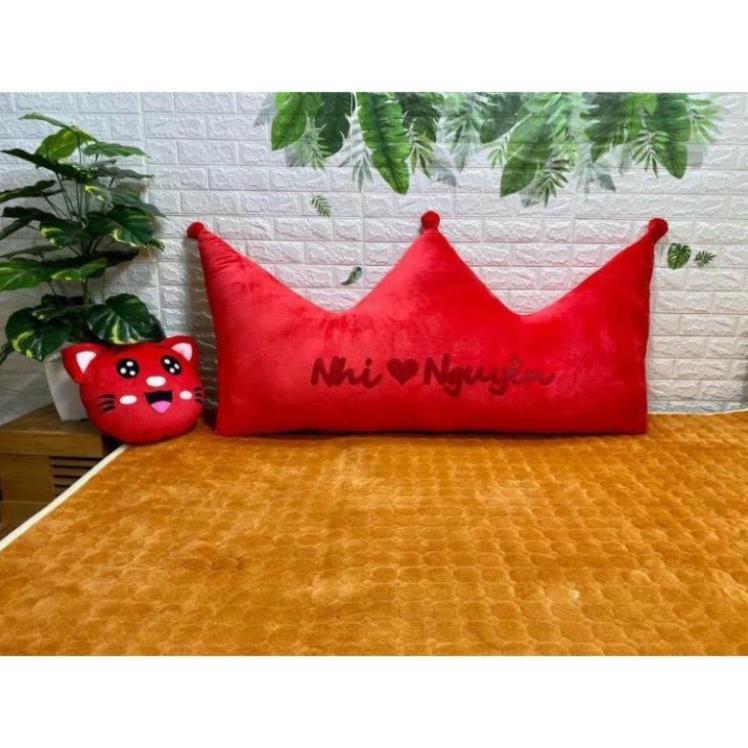 Gối tựa đầu giường vương miện đủ màu