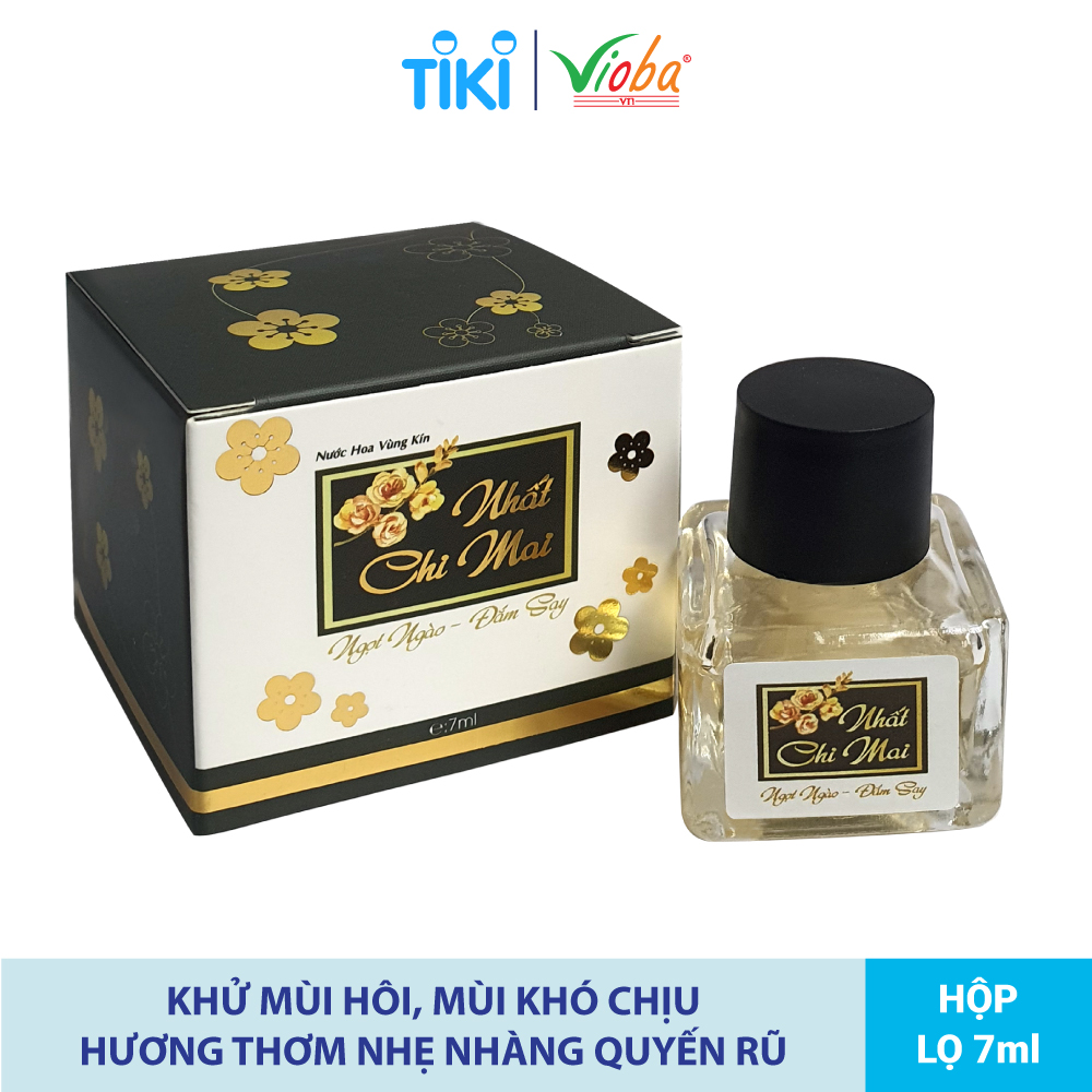 Nước hoa vùng kín Nhất Chi Mai của Vioba: Mang lại hương thơm nhẹ nhàng quyến rũ cho cơ thể, giúp khử mùi hôi, mùi khó chịu đặc biệt các vùng: Dưới cánh tay, vùng kín...Góp phần đem lại cảm giác tự tin sau khi sử dung. Lọ 7ml