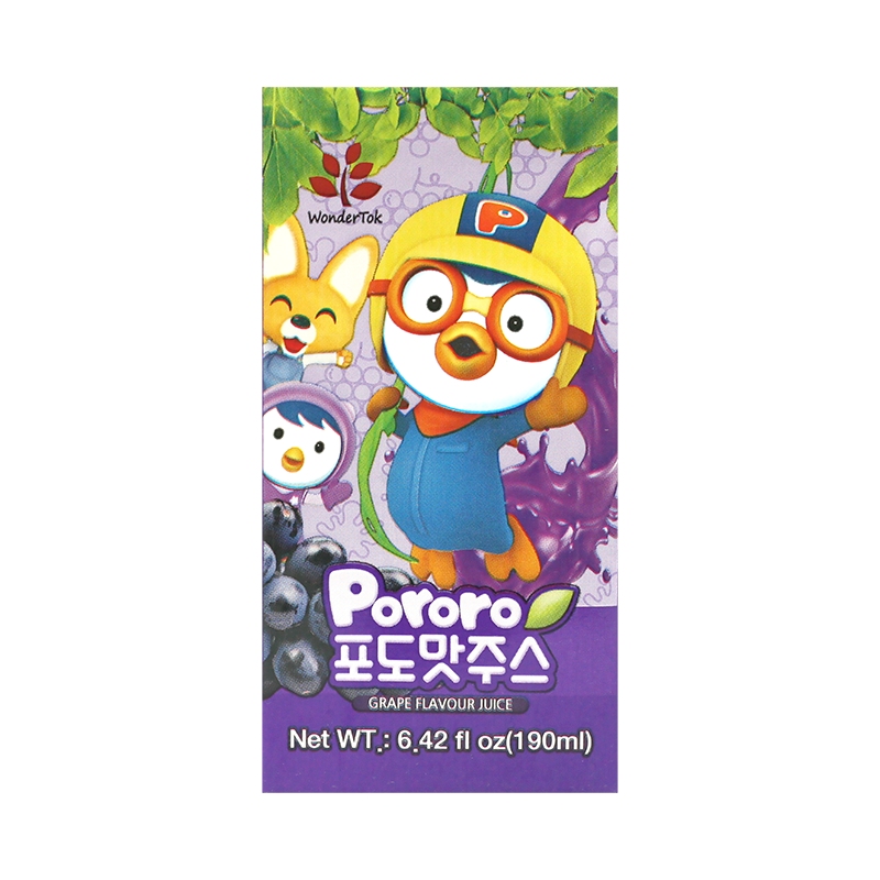 Nước ép trái cây Pororo vị Nho 190ml