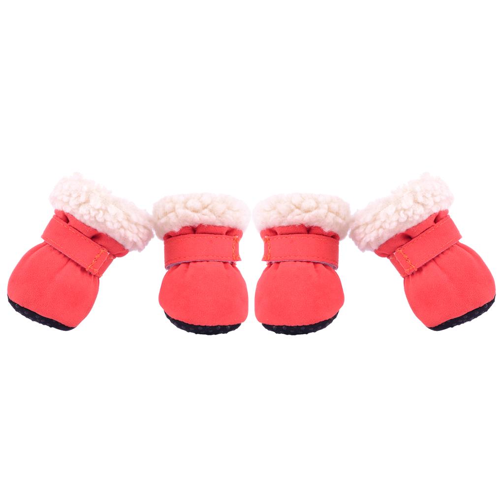 4 pcs/lot S/M/L/XL Pet Dog Shoes / Puppy Booties Rubber Anti Slip Waterproof XL