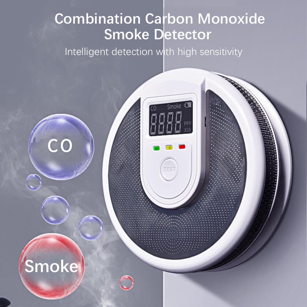 Máy Phát Hiện Khói Carbon Monoxide Kết Hợp Máy Dò Khói Co Hoạt Động Với Màn Hình Lcd Cảnh Báo Bằng Giọng Nói Của Con Người