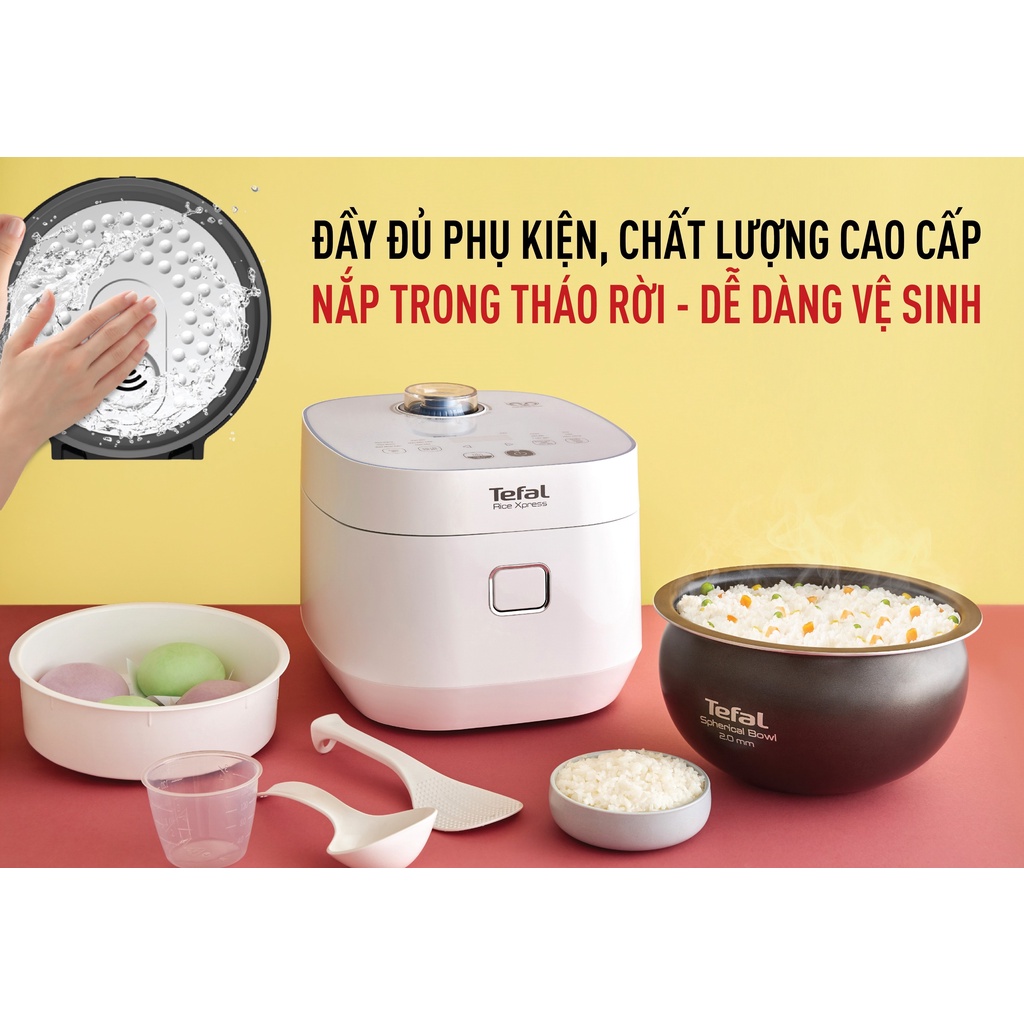 Nồi cơm điện tử Tefal - 1.5L - Thương hiệu Pháp - RK522168- Hàng chính hãng