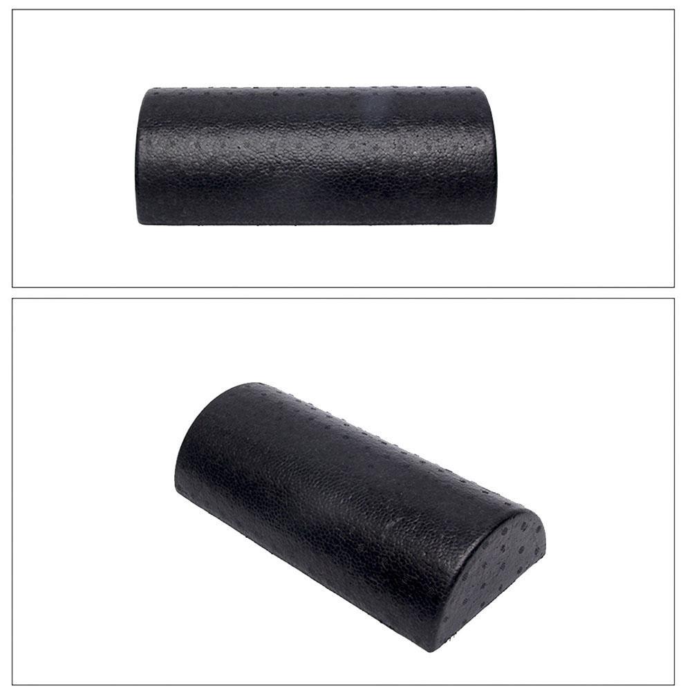 1pcs Semi-circular Yoga Column Smooth Yoga Foam Shaft Fitness Equipment Black Yoga Brick Floating Point Yoga Column