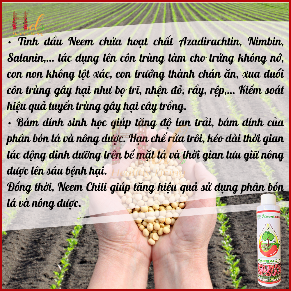 Neem Chili Chất Bám Dính Sinh Học 150ml - Điền Trang Trừ Sâu Rầy Bọ Trĩ