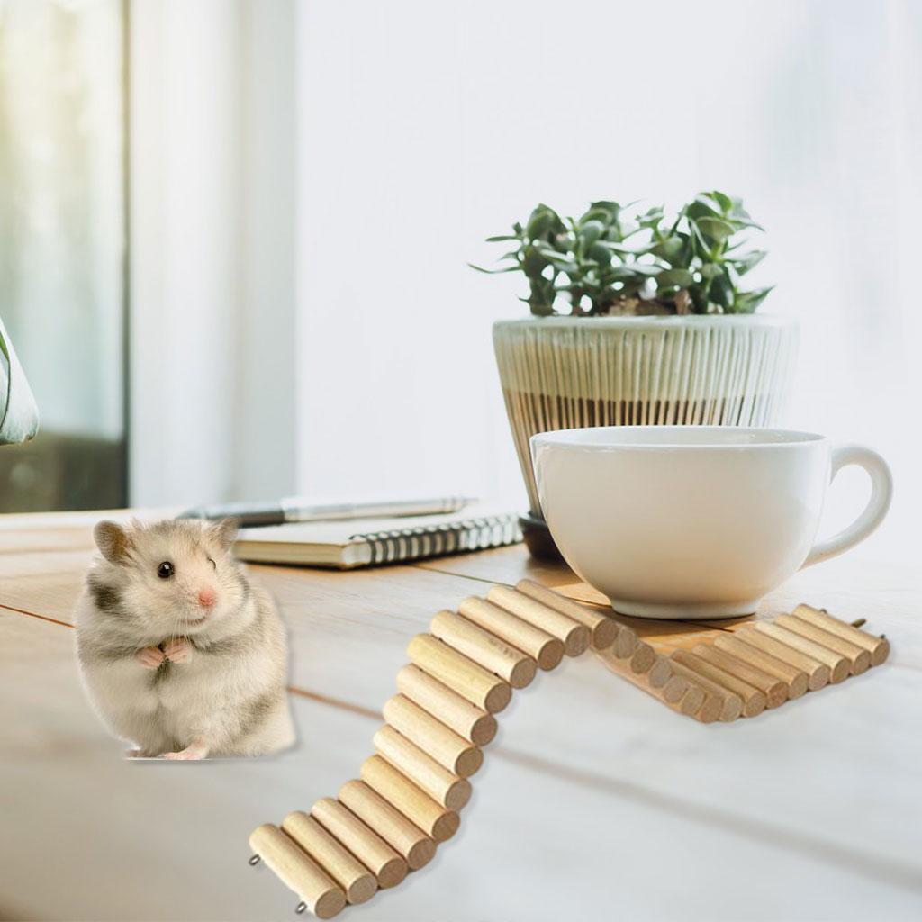 2x Hamster Suspension Bridge Climb Parrot Stand Toy Dwarf Mouse Small Animal