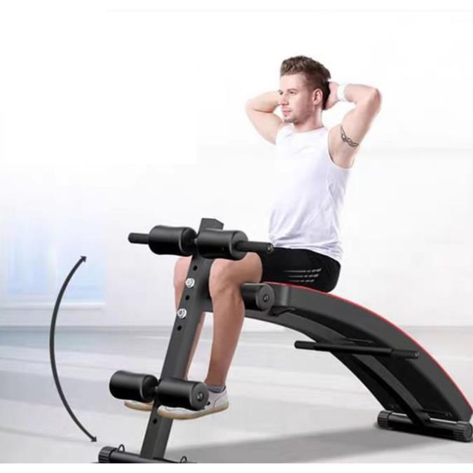 Ghế tập - gập cơ bụng đa năng phòng gym dáng cong tập thể dục, lưng, bụng