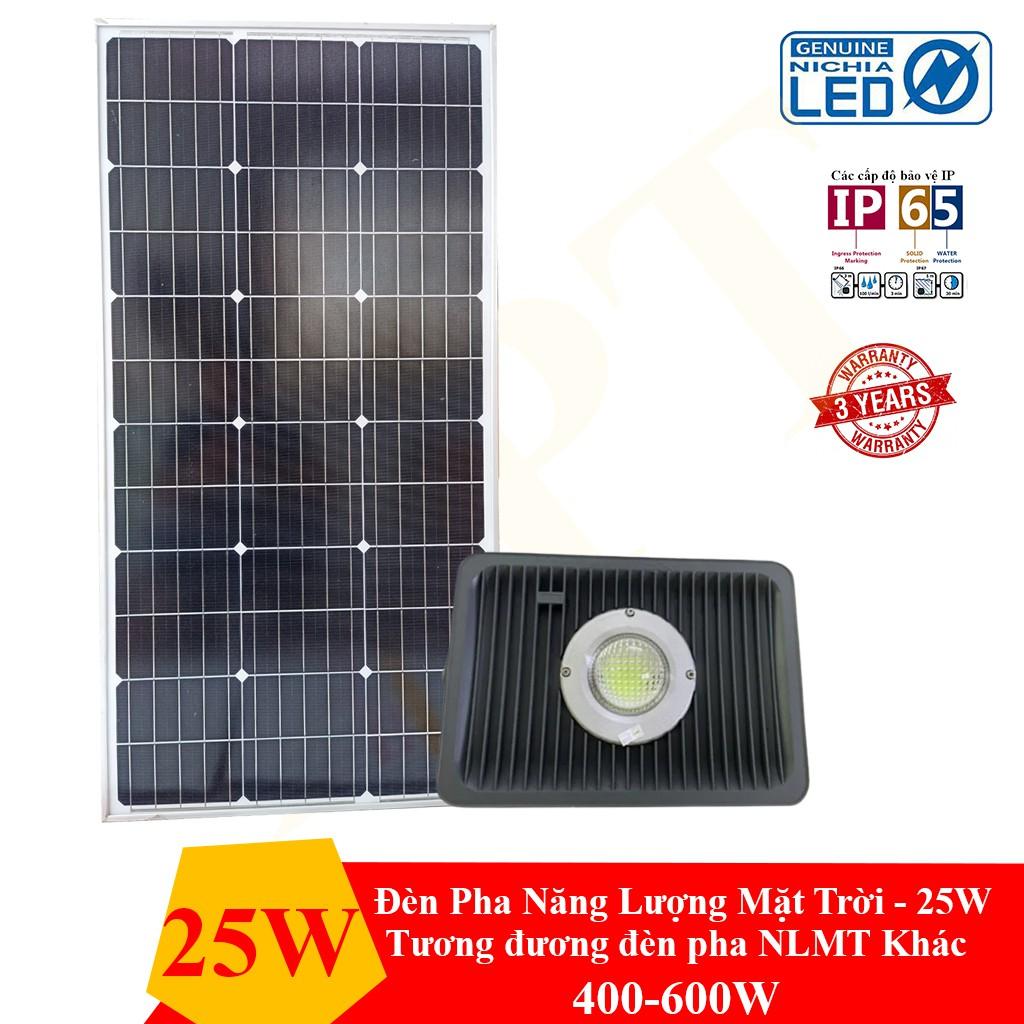 Đèn pha COB NLMT 25W Chip Led Nhật Đèn pha năng lượng mặt trời siêu sáng đủ công suất