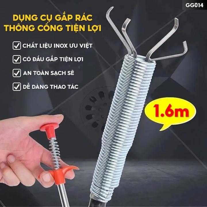 Cây Gắp Rác Vệ Sinh Thông Cống Nhà Vệ Sinh Bồn Rửa Chén Chiều Dài 2 Mét Linh Hoạt Tiện Lợi GG-014