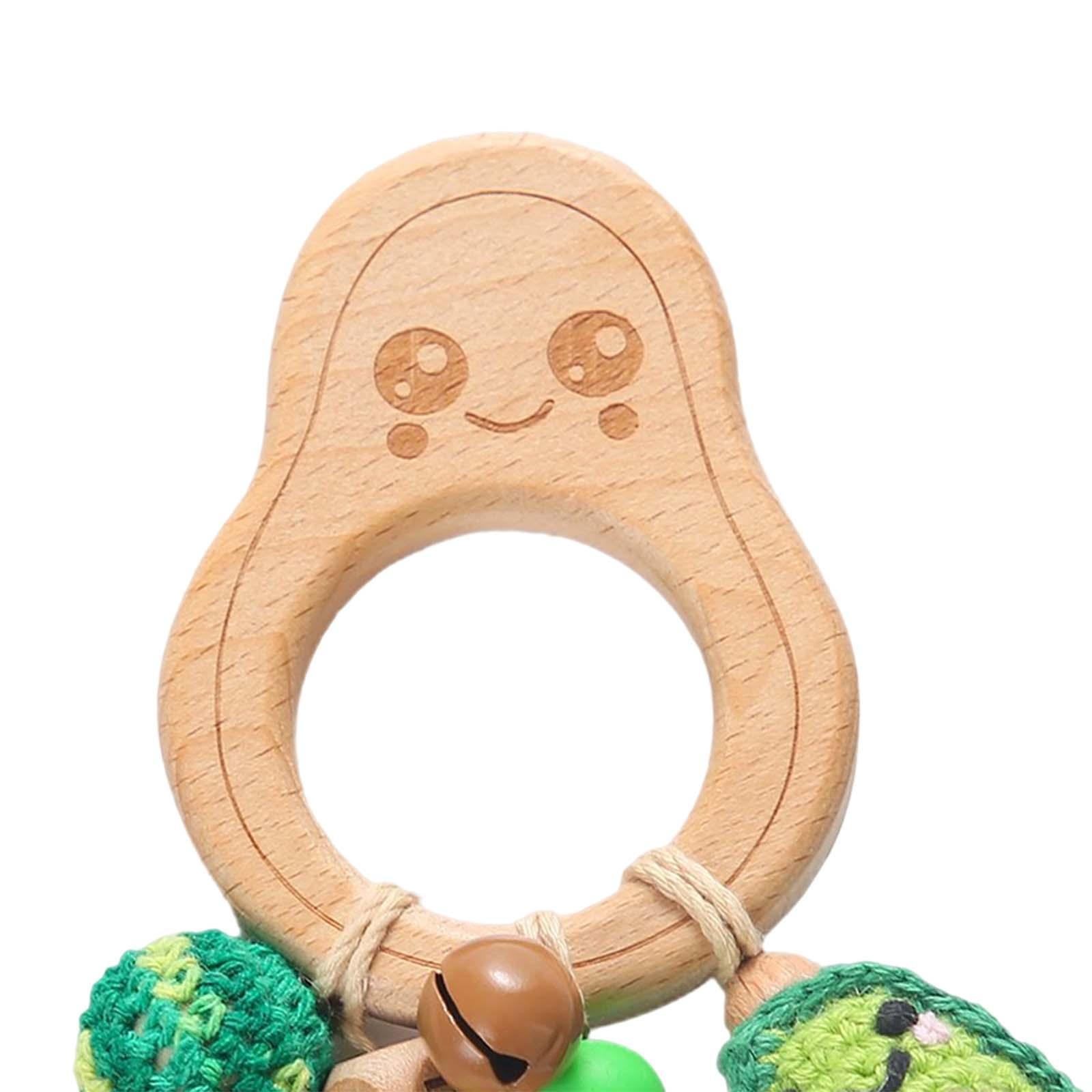 Wooden Baby Rattle Toy Music Rattle Teething Toys for Girls Boys Gifts