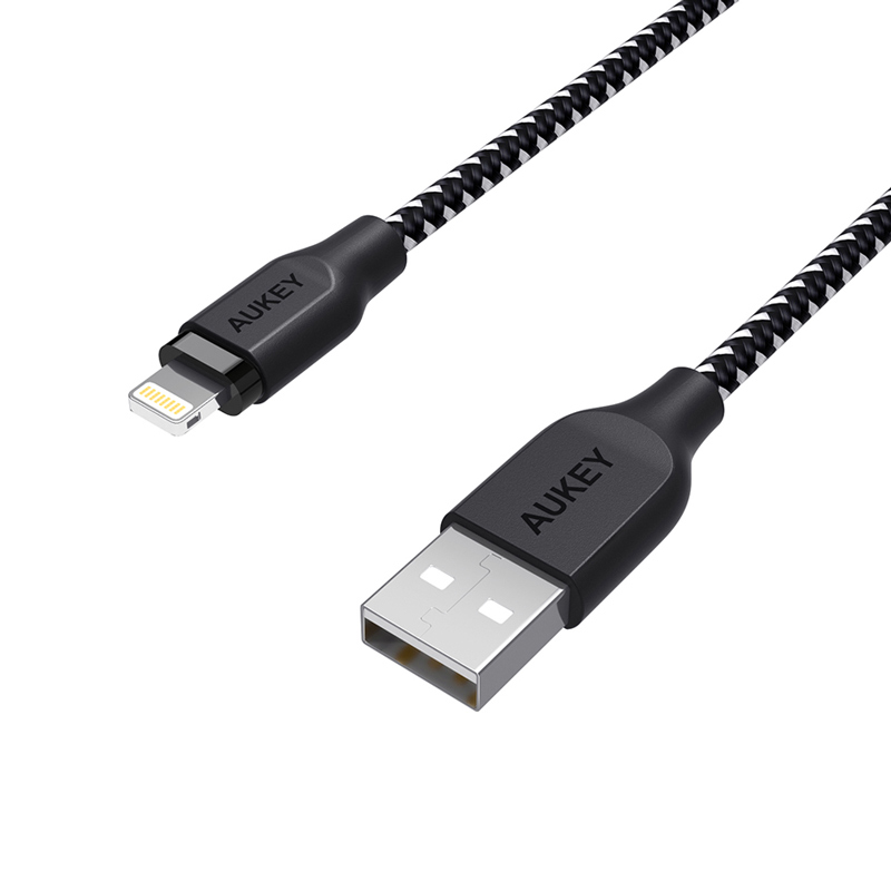 Dây Cáp Sạc Lightning Cho iPhone Chuẩn MFi Aukey CB-AL1 1.2m - Hàng Chính Hãng