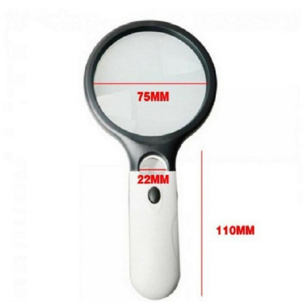 Kính Lúp Cầm Tay Có Đèn Led Magnifier Siêu Sáng Zoom Loại Tốt Nhất x10,x20 Lần.