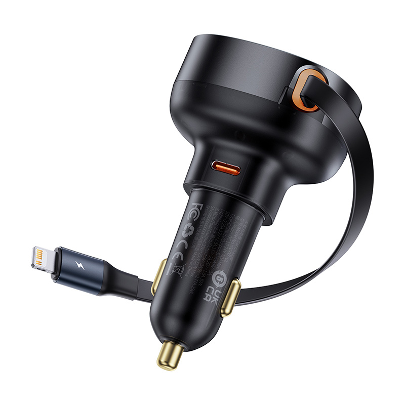 Tẩu Sạc Nhanh Ô Tô Baseus Enjoyment Pro Car Charger 55W/60W (Hàng chính hãng) - 60W-TypeC+Dây C&iP