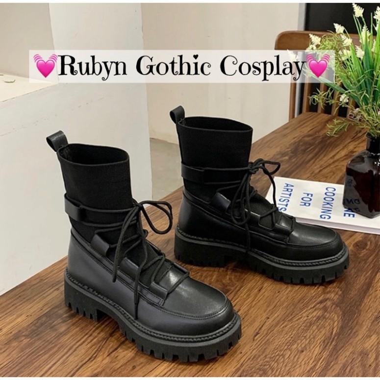 Giày Boots Chiến Binh cổ cao buộc dây cá tính mẫu mới 2021 ( Size 35 - 40 )