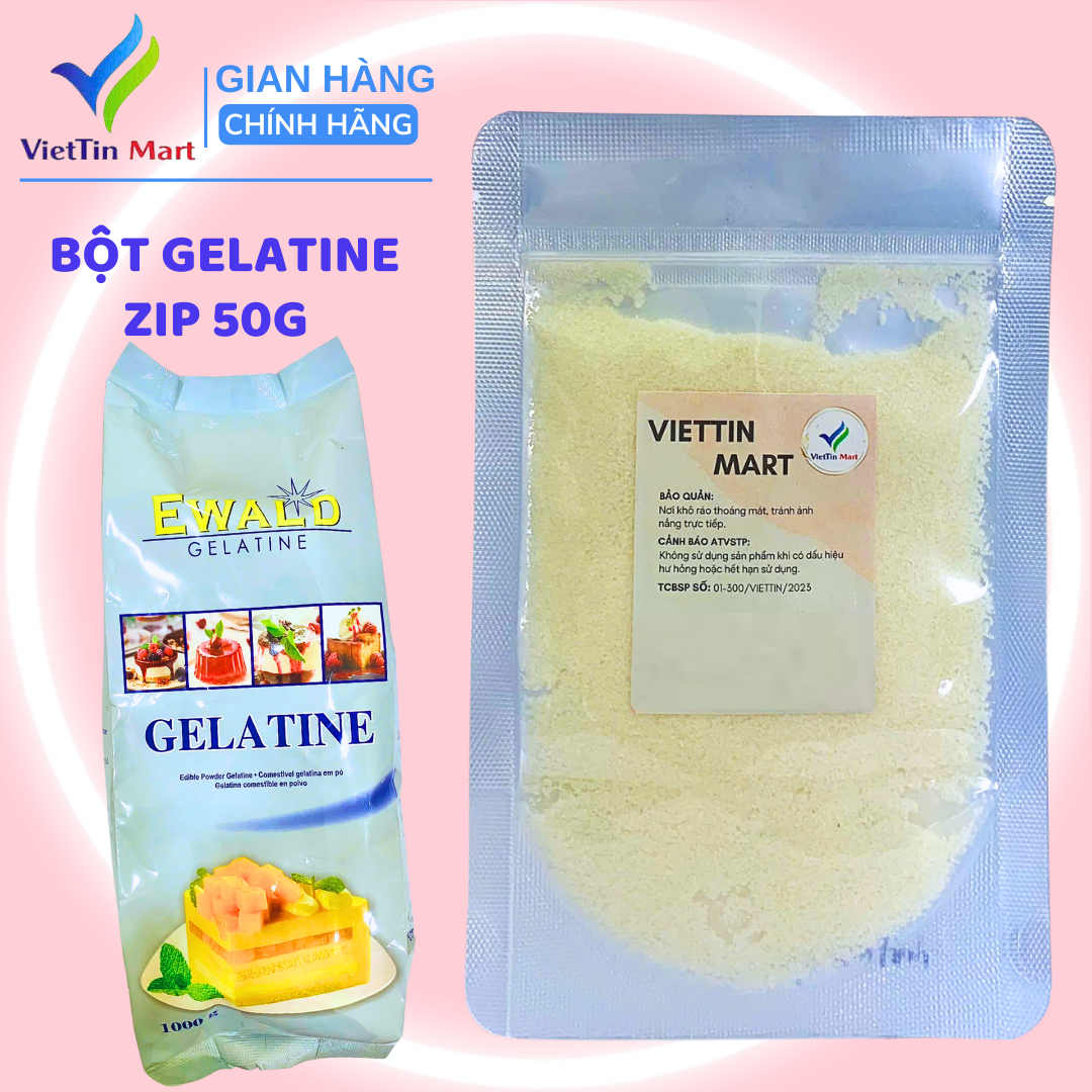 Gelatine Ewald Đức làm đông thạch Viettin Mart