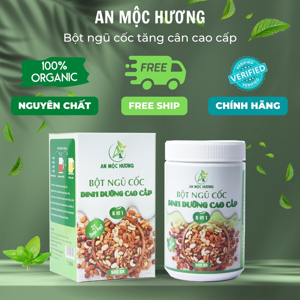 Bột ngũ cốc dinh dưỡng An Mộc Hương 2Kg (21 loại hạt giúp tăng cân, giảm cân, lợi sữa hiệu quả)